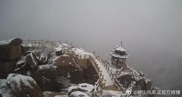  内陆地区@刚刚，青岛下雪了！明后两天还有雨，局部地区有霜冻