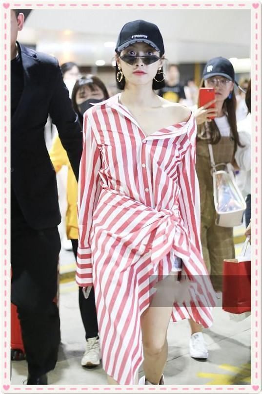 江疏影穿红色格子衫竟输给宋茜?网友:露肩真的比露腿还重要?