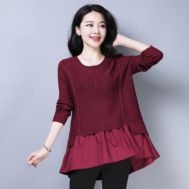 毛衣要哭了,现在流行“假两件”衫,保暖又有搭配感,洋气女人味