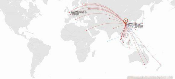 我国主要城市国际直飞航线排名：谁才是真正的国际航空港