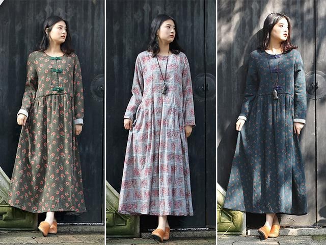 慢生活,轻文艺的棉麻连衣裙,给你返璞归真的美好,遇见美好自己