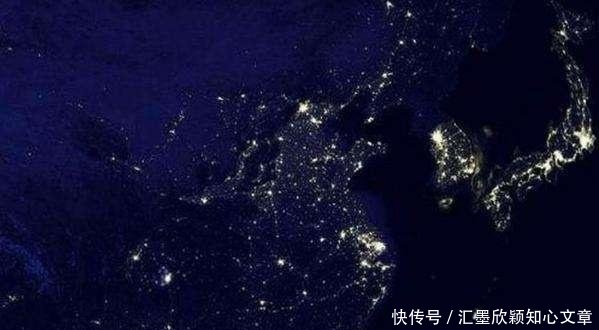 卫星拍摄下的中日韩三国夜景，不看不知道，看完才知差距有多大
