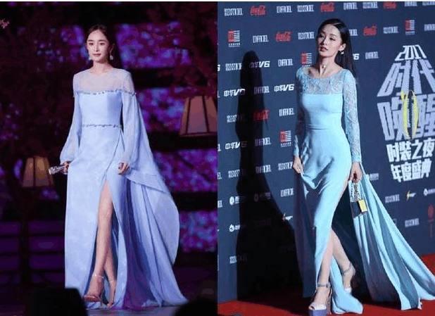 32岁杨幂穿开叉裙撞上28岁李沁,一个像小仙女