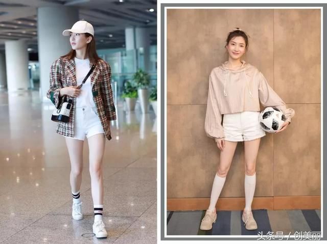 夏天是个露腿的季节,学唐嫣江疏影穿一条牛仔短裤露出逆天大长腿