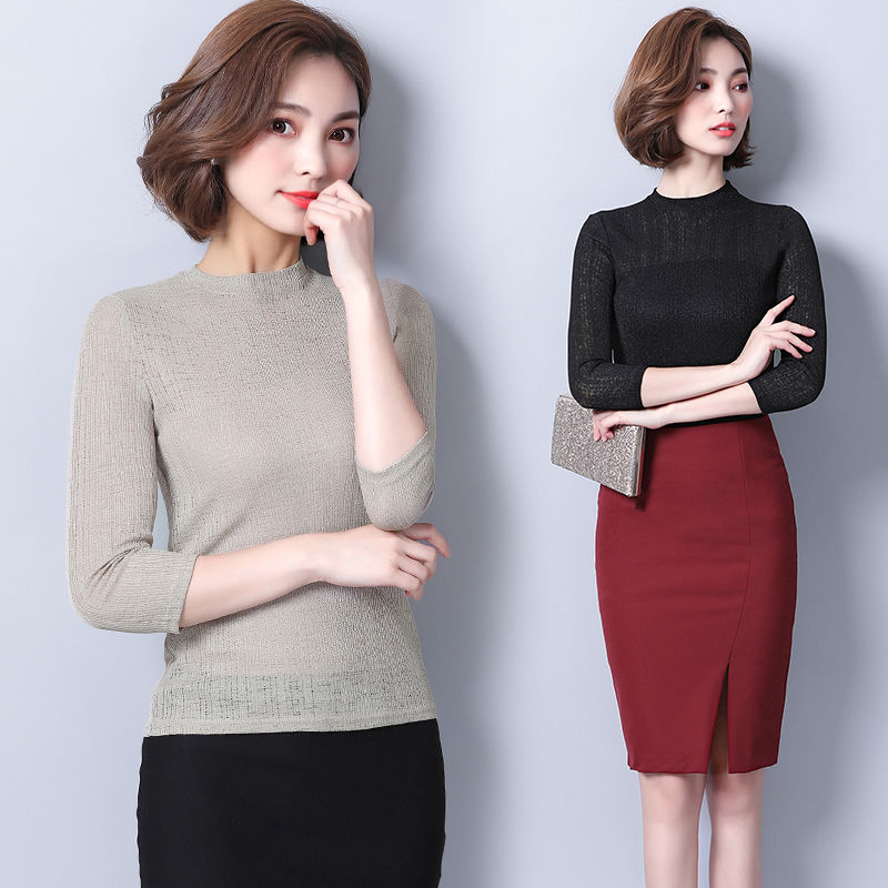 身材丰盈的女人，入秋后多穿这样的打底衫，尽显傲人身材，美炸天