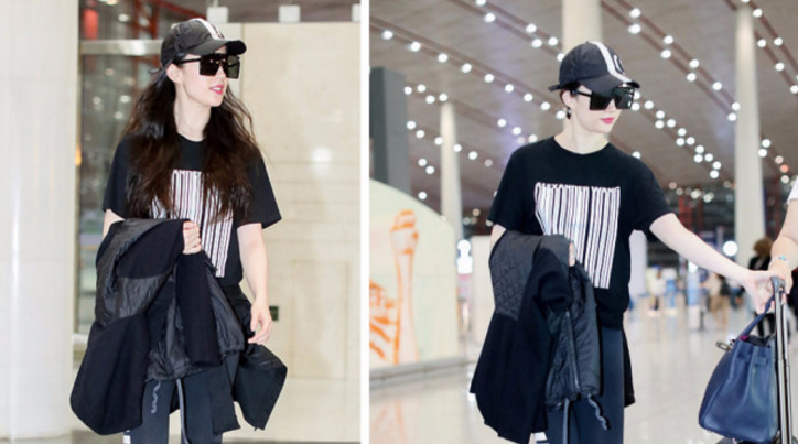 最新机场街拍，瘦身成功的刘亦菲，却又被吐槽腿太粗？