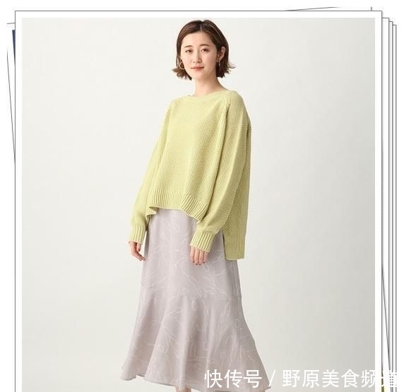  #明媚#黄色单品正在流行！15种黄色针织衫日系造型，明媚的春天气息