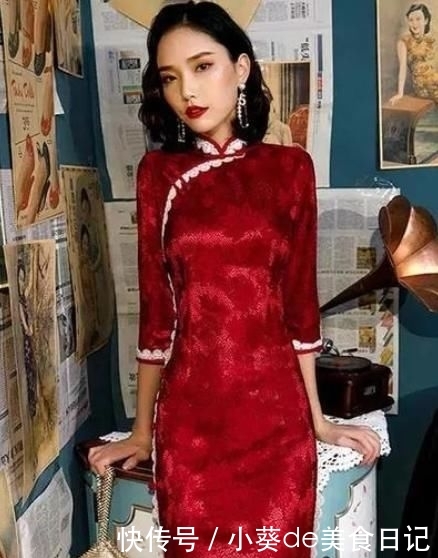 「红色」红色蕾丝旗袍,中国最时尚的华裳!