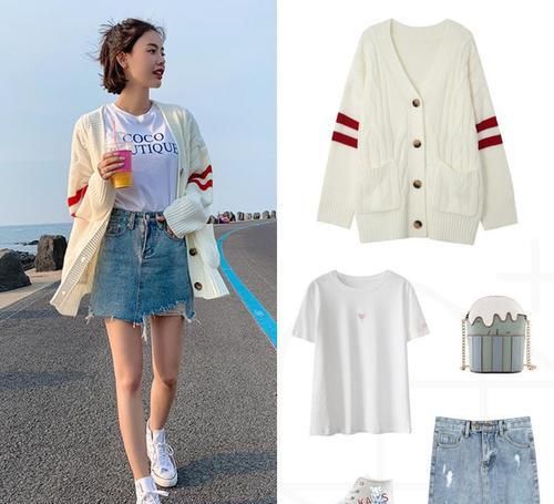  『针织』春季的穿搭里少不了舒适百搭的针织开衫，轻松打造简约洋气日系风