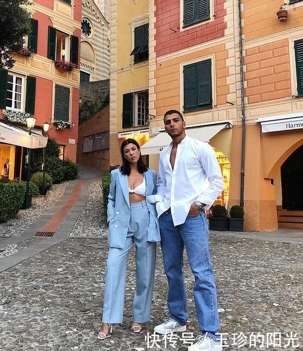 39岁卡戴珊大姐穿紫色吊带太闪耀，与25岁小男友分手越发年轻