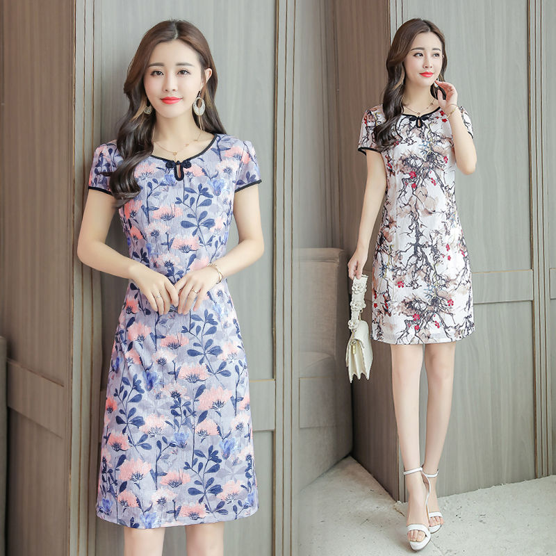 “旗袍”裙是贵了点，但不骗你，6070后妈妈穿，端庄贼美嫩