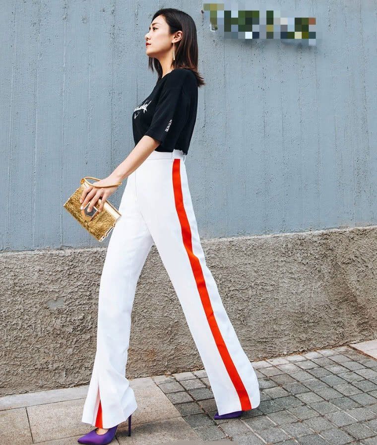 刘芸这才叫会穿运动裤,就因裤头拉高几厘米,165穿成一米九!