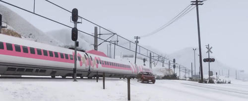 《GTA5》上线中国“高铁”美炸了！出门还用开车的？