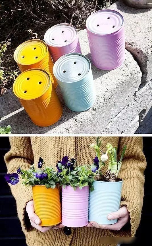  『茶叶罐』茶叶罐、奶粉罐都别扔，还买什么花盆？她没花一分钱，让人羡慕