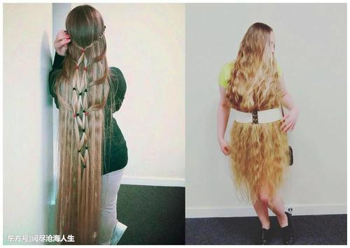 英国小姐姐25年没剪头发，随手编一编，能当裙子穿