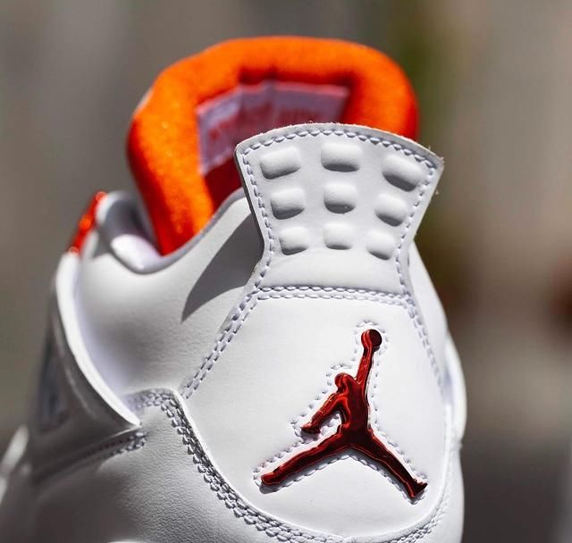  【AJ4】今夏最有牌面小白鞋！AJ4 “Orange Metallic” 周六发售！