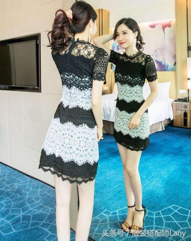 妹子的紧身裙与高跟鞋就是这么显美，清凉迷人