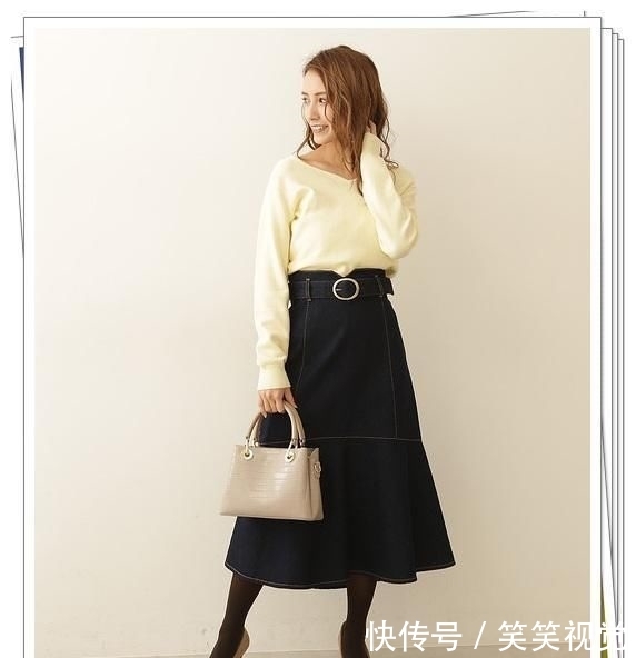 『明媚』黄色单品正在流行!15种黄色针织衫日系造型,明媚的春天气息