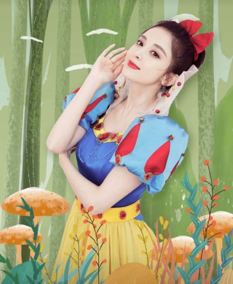 『杨颖』同样cos公主,娜扎和杨颖都很美,看到谢娜:不好意思,没忍住笑了