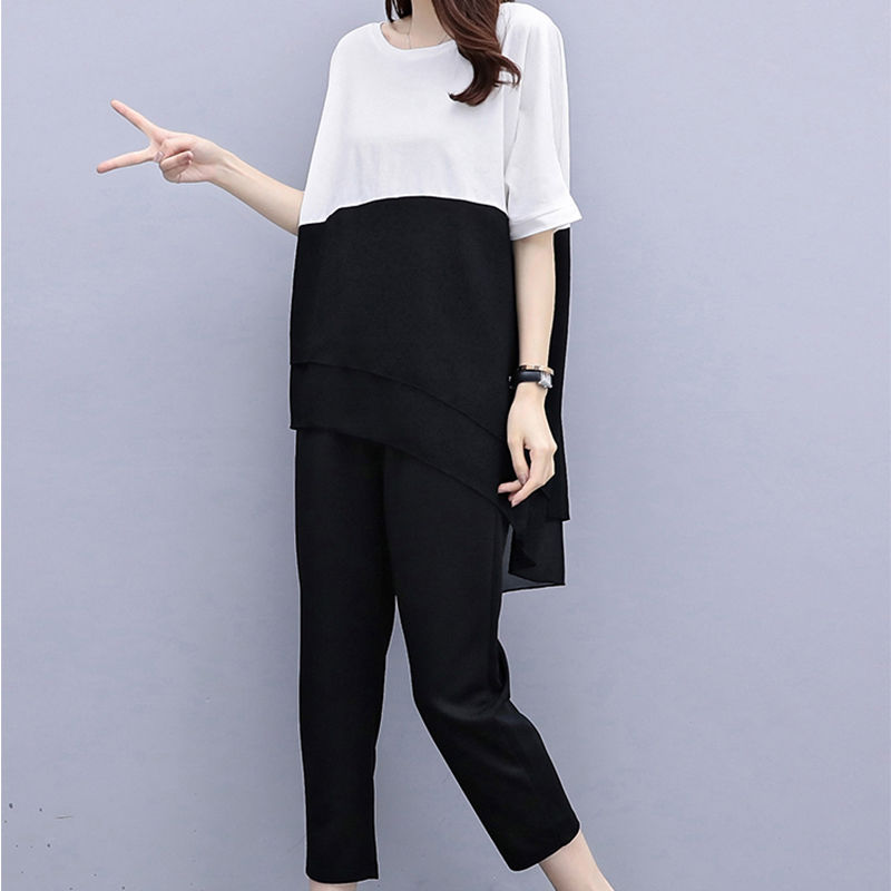 一种适合70后的七分裤套装，比裙子方便，比短裤优雅，巨显瘦