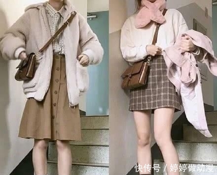 #气质#充满淑女气质的初春穿搭,温柔针织衫+半裙,一起甜美的过春天吧
