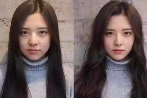 素颜与化妆加发型的区别,看完你还敢不化妆吗?