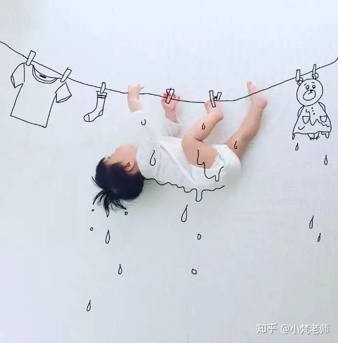  「作品」会画画的老爸把儿子画进了宫崎骏的作品，这才叫真正的“晒娃”！