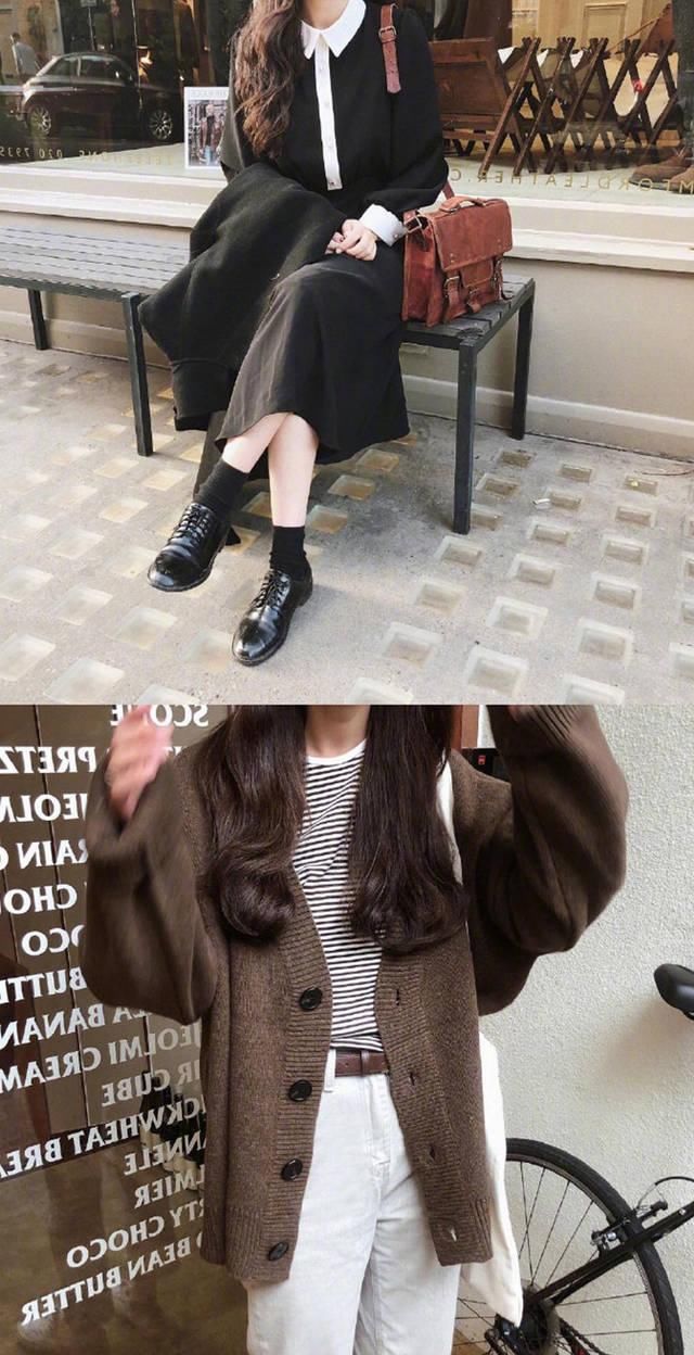  『针织开衫』这18套韩系穿搭，让你美得清新自然，更有学生范