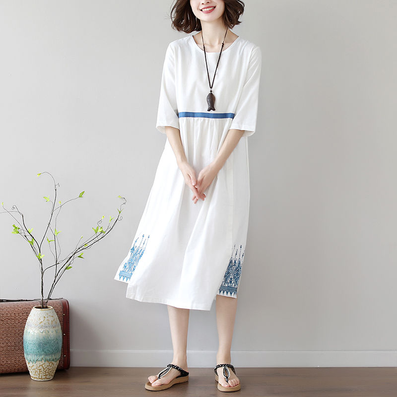 高档‘棉麻裙’又上新了!凉爽舒适又透气!忍不住给老婆买了七件