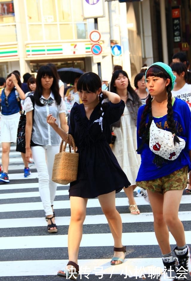 实拍日本街头女孩,化妆太大胆，网友惊呆了！