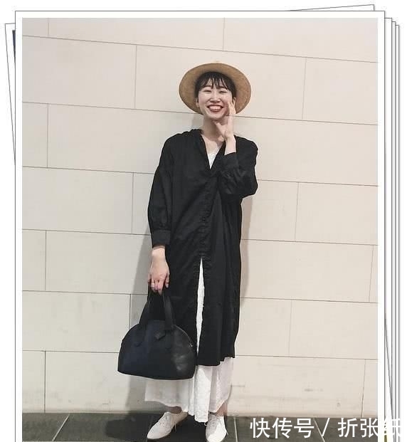  『春季造型』小黑裙别乱买！黑色衬衫连衣裙才更实用，24个春季日系造型示范