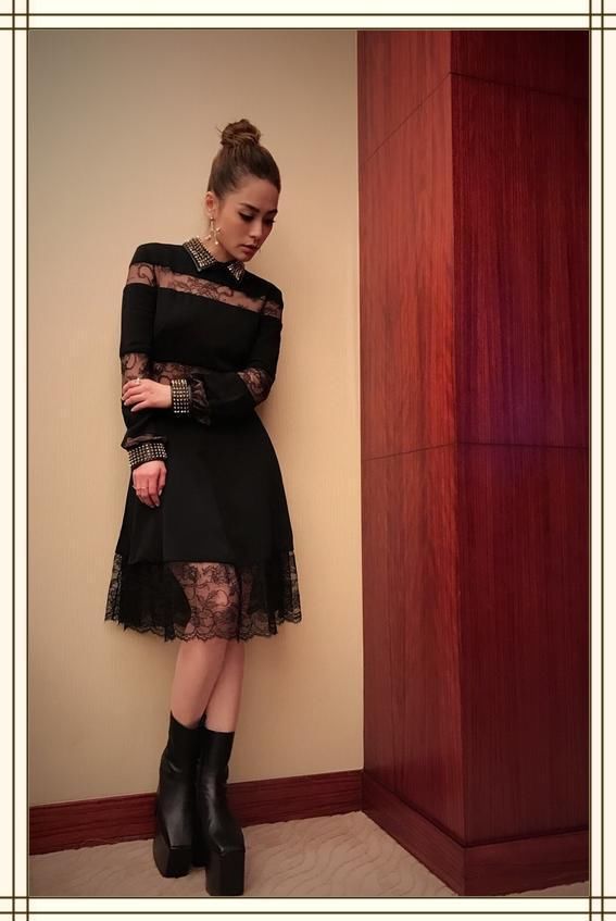 婚后的阿娇愈发美丽了！一袭印花阔腿裤竟美过超模，赖弘国赚大了