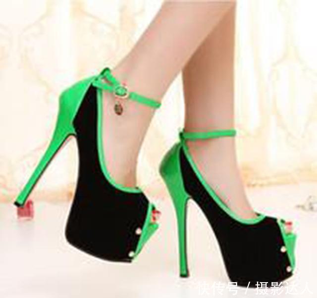 抹茶口味的高跟鞋，美女是否愿意一试？