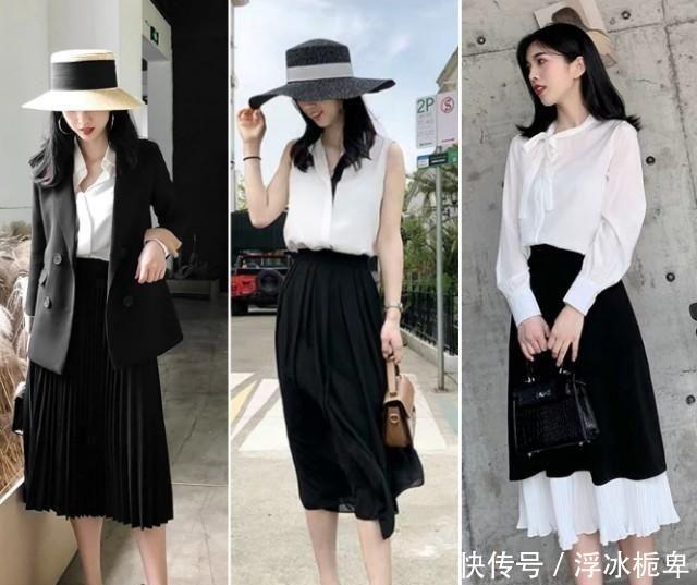  春季■见惯春季穿得五颜六色的，穿着经典的“黑白配”，也清丽养眼！