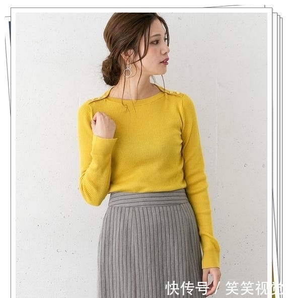  『明媚』黄色单品正在流行！15种黄色针织衫日系造型，明媚的春天气息