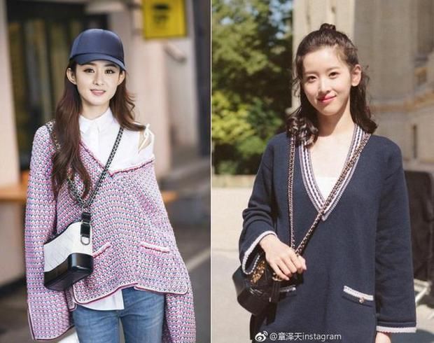 23岁章泽天连续两次撞衫30岁赵丽颖，年轻了7岁，可两次都惨败