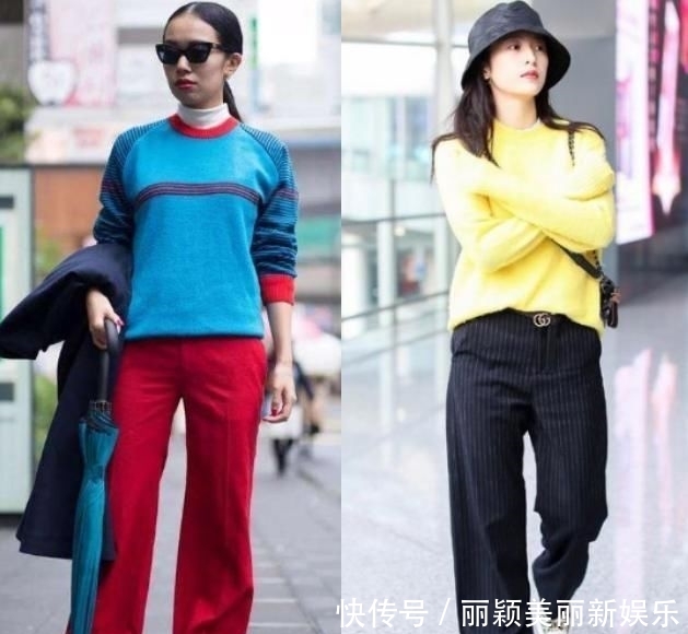 『冬天』冬天,女人用阔腿裤搭毛衣时,3点要明确,不然容易显胖压身高!
