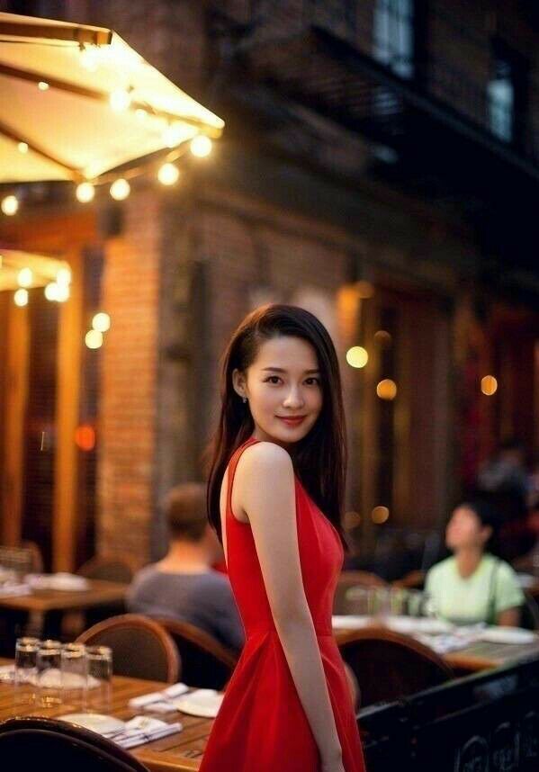 李沁一袭中国红连衣裙简直美炸，网友:中国红谁穿谁红