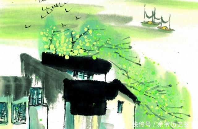 王安石《泊船瓜洲》:春风又绿江南岸,明月何时照我还?