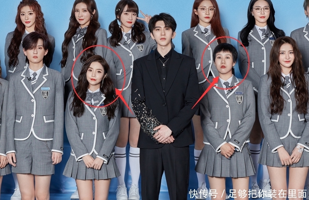 #王承渲#《青你》毕业照,安崎站蔡徐坤旁边,王承渲站位受不受重视很明显