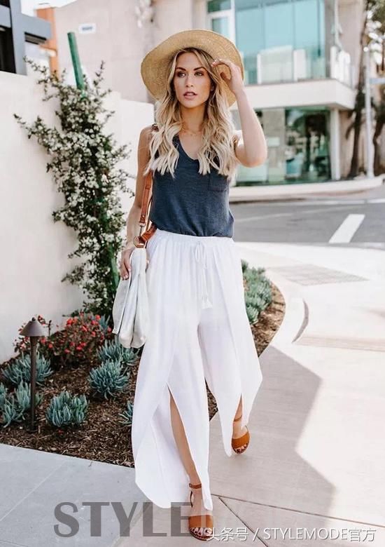 背心搭阔腿裤，大写加粗的高级清凉夏装！