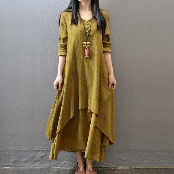 女人身材丰满，就要穿这种裙子，“慵懒”气息展露无疑