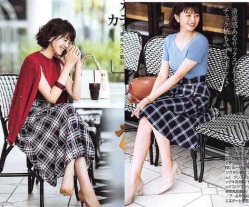日本小姐姐初秋秋穿搭示范，格纹也能精致优雅显气质
