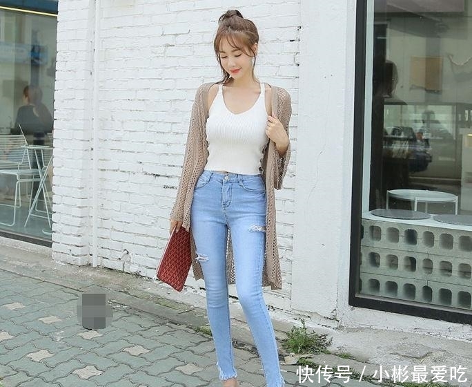  【美女】温婉清丽牛仔裤美女，轻松穿出女神范