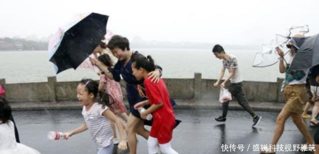 最强台风利奇马肆虐杭州，直击西湖边游客抗台，直呼路都不走稳