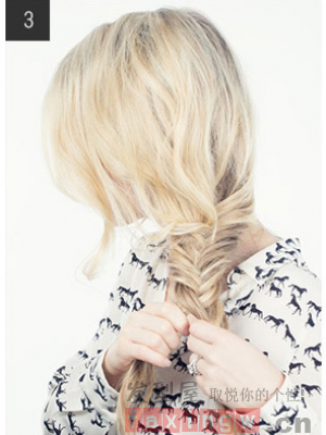 轻松教你扎出气质鱼骨辫 松散慵懒更显女神气质