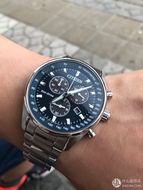 恰似蓝天使般的一抹骚蓝:西铁城三眼计时腕表AT2390-58L