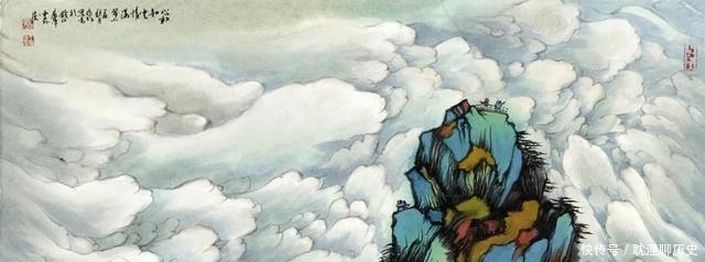 【中国画】「津门网」他的彩墨山水,颇得中国画似与不似的妙蒂