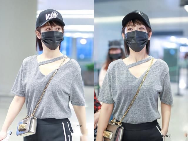 杨紫又瘦了！牛仔裙穿出新高度，网友：还要套条短裤才能固定住！