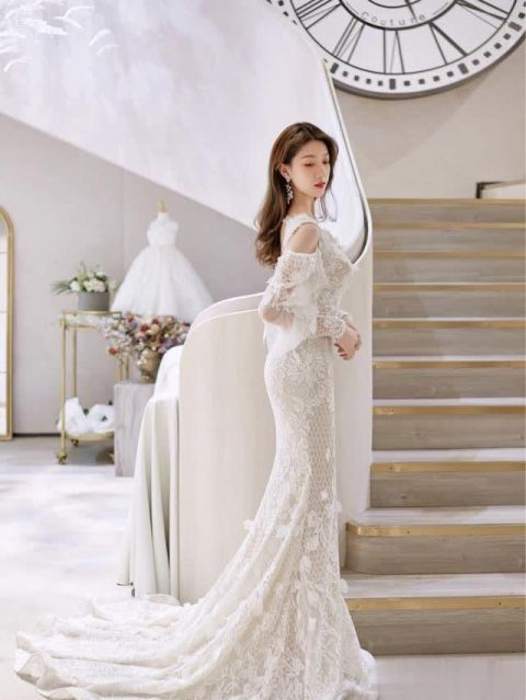  『姐穿婚纱的照片便着』小姐姐太美了 心动了